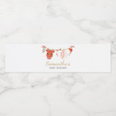 Kerst Santa Baby shower Waterfles Etiket (Enkel label)