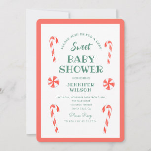 Kerst Santa Baby Snoep Zoet Baby Baby shower Kaart