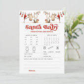 Kerst Santa Baby voorspellingen advies spel Kaart (Staand voorkant)