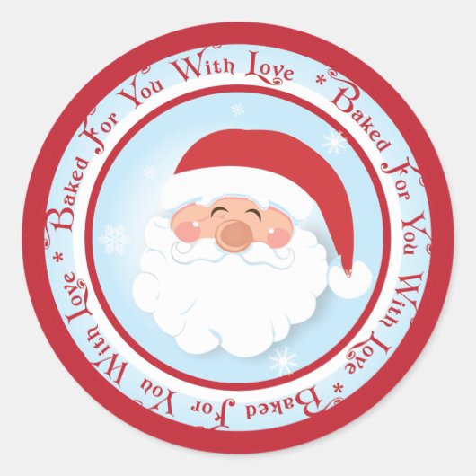 Kerst Santa Baking label Stickers (Voorkant)