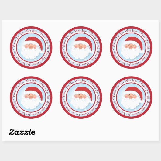 Kerst Santa Baking label Stickers (Vel)