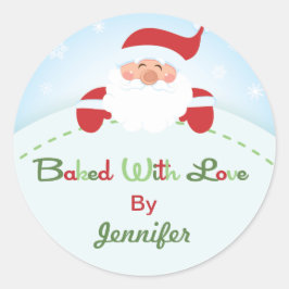 Kerst Santa Baking label Stickers