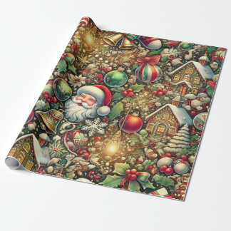 kerst santa cadeaupapier