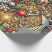 kerst santa cadeaupapier (Hoek)