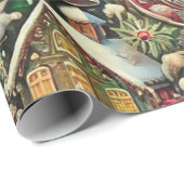 kerst santa cadeaupapier (Rol Hoek)