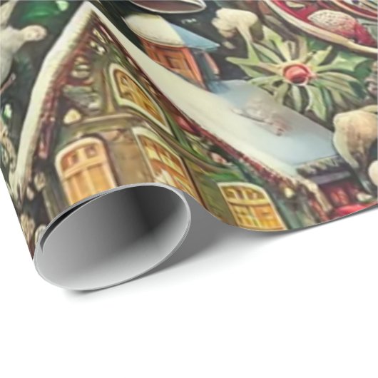 kerst santa cadeaupapier (Rol Hoek)