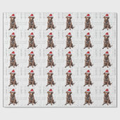 Kerst Santa Chocolade Labrador Vakantie Hond Cadeaupapier (Vlak)