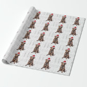 Kerst Santa Chocolade Labrador Vakantie Hond Cadeaupapier (Uitgerold)