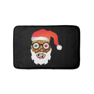 kerst santa claus grappig Pineappel Badmat