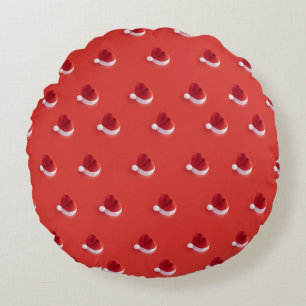 Kerst santa claus pet rood patroon rond kussen