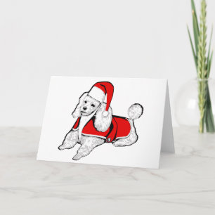 kerst santa claus poodle