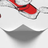 kerst santa claus poodle cadeaupapier (Hoek)