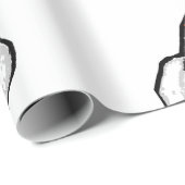 kerst santa claus poodle cadeaupapier (Rol Hoek)