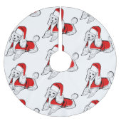 kerst santa claus poodle kerstboom rok (Voorkant)