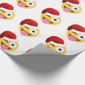 kerst santa claus winnaar emoji cadeaupapier (Hoek)