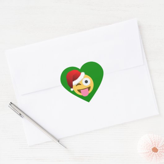 kerst santa claus winnaar emoji hart sticker (Envelop)