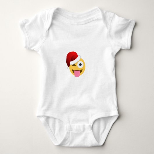 kerst santa claus winnaar emoji romper (Voorkant)