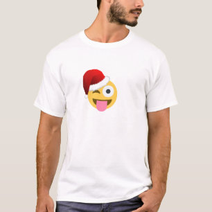 kerst santa claus winnaar emoji t-shirt