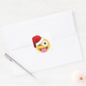 kerst santa claus winnaar emoji vierkante sticker (Envelop)