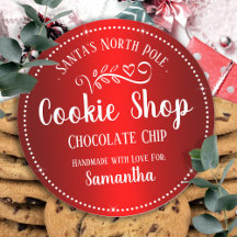 Kerst Santa Cookie Shop Aangepaste naam