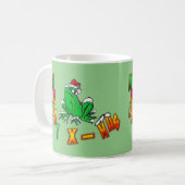 Kerst Santa Frog Vrolijk Kerstmis Koffie Mok (Voorkant links)