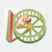 kerst santa hamster fleece deken (Voorkant (Horizontaal))