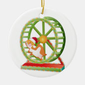 kerst santa hamster keramisch ornament (Voorkant)
