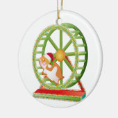 kerst santa hamster keramisch ornament (Links)