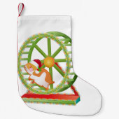 kerst santa hamster kleine kerstsok (Voorkant)