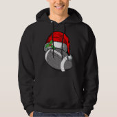 Kerst Santa Hat Football Sport Grappig Cadeau Hoodie (Voorkant)