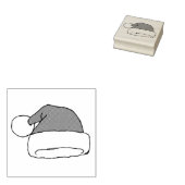 Kerst Santa Hat Tekening Kerst Pet Tekening Rubberstempel (Gestempeld)