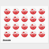 Kerst Santa Hoed Retouradres Sticker (Vel)