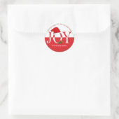 Kerst Santa Hoed Retouradres Sticker (Tas)