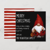 Kerst Santa Kabouter | Kerstvakantiekaart Feestdagenkaart (Voorkant / Achterkant)