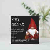 Kerst Santa Kabouter | Kerstvakantiekaart Feestdagenkaart (Staand voorkant)