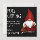 Kerst Santa Kabouter | Kerstvakantiekaart Feestdagenkaart (Voorkant)