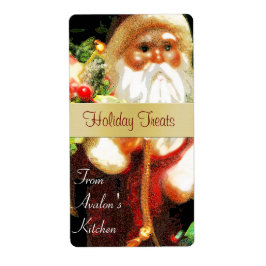 Kerst Santa Keuken Treat Baking Label