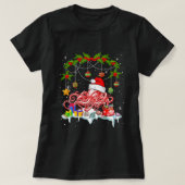 Kerst Santa Octopus Funny Costume Zee Animal L T-shirt (Design voorkant)