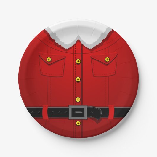 Kerst Santa Papier Borden Feestelijke Party Borden Papieren Bordje (Voorkant)