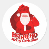 Kerst Santa rode grafische kunst sticker (Voorkant)