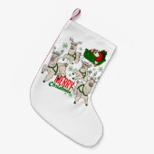 kerst santa sloth llamas kleine kerstsok (Voorkant (Hangend))