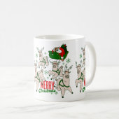 kerst santa sloth llamas koffiemok (Voorkant rechts)
