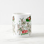 kerst santa sloth llamas koffiemok (Center)