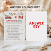 Kerst Santa Snoepjes Match Game Feestdagenkaart