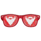 Kerst Santa's baard party glas Retro Zonnebril (Voorkant)