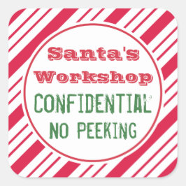 Kerst Santa's Workshop Gift Labels Stickers