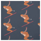 Kerst Sasquatch Bigfoot Yeti Ski Stof (Swatch)