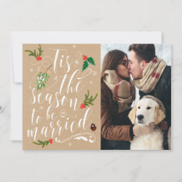 Kerst 'Save the Date' kaart huwelijksuitnodiging