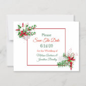 Kerst Save the Date Wedding Magnetische Kaart Magnetische Uitnodiging (Voorkant)