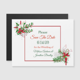 Kerst Save the Date Wedding Magnetische Kaart Uitnodiging